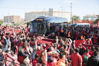 El ambiente de fuera del Nou Estadi era magnífico.