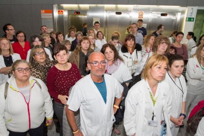 Imatge d'arxiu d'una concentració dels treballadors de l'hospital.