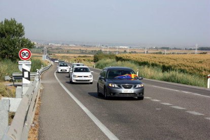 Una marxa lenta per la N-240 entre Lleida i Montblanc denuncia la manca d'inversions en aquesta via