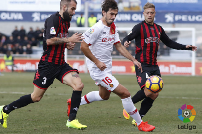 Lekic, jugando con el Mallorca, en un partido contra el CF Reus.