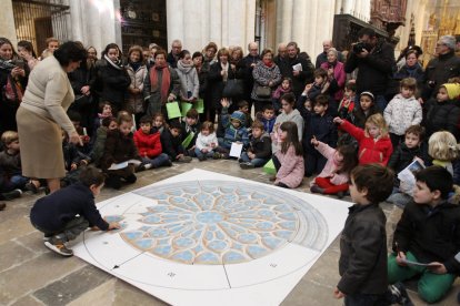 Una de las actividades trataba de montar el rosetón a través de unas piezas de puzzle.