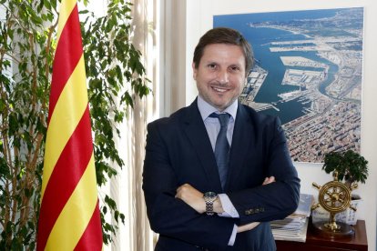 Pla mig del president del Port de Tarragona, Josep Andreu, al seu despatx. Imatge publicada el 4 de novembre de 2016