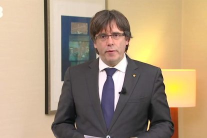 El presidente Puigdemont ha comparecido desde Bruselas.