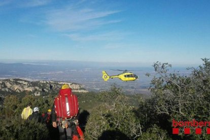 Una fotografia del rescat realitzada pel cos de Bombers.