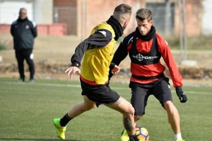 Máyor, durante un entrenamiento esta semana.