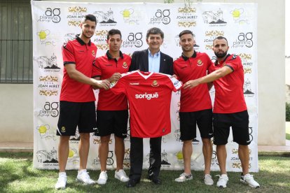 Imatge de la presentació conjunta de jugadors que ahir va presidir Andreu.