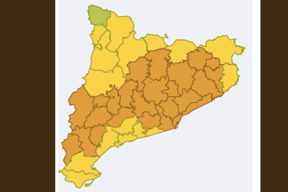 Mapa de la previsió de temperatures a Catalunya aquest divendres.