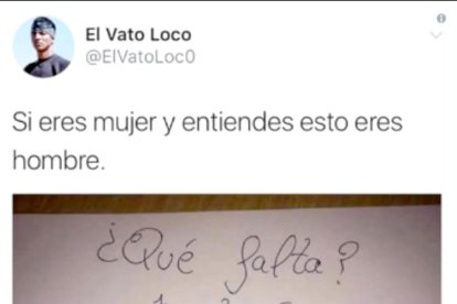 El mensaje original con contenido sexista.