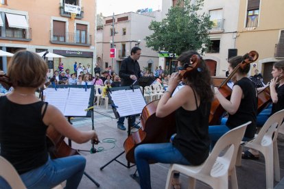 Imatge del concert a la plaça de l'Estudi de Vila-seca.