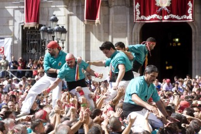 Imagen de archivo de una actuación de la colla en la plaza de la Font.