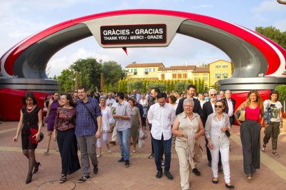 Els responsables tècnics del parc van mostrar als assistents els espais del nou parc.