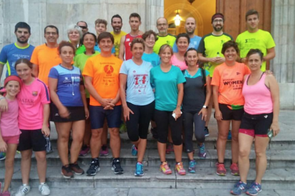 Fotografia de l'última sessió d'entrenament per prepara-se per la cursa.