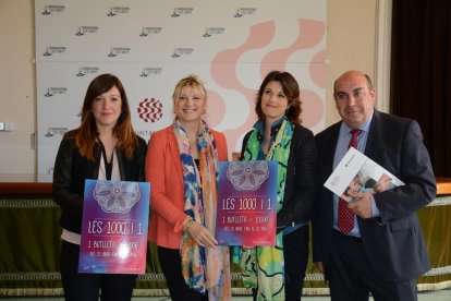 Judit Sentís, Elvira Ferrando, Sonia Mateo i Rafa Segarra, ahir al matí.