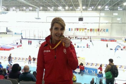 L'atleta Maria José Carabante, campiona d'Espanya de 400m pista coberta