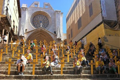 L'ANC Tarragona tanca la seva campanya d'estiu, marcada de performance reivindicatives