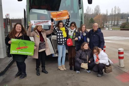 Algunes de les persones que han viatjat a Brusel·les.