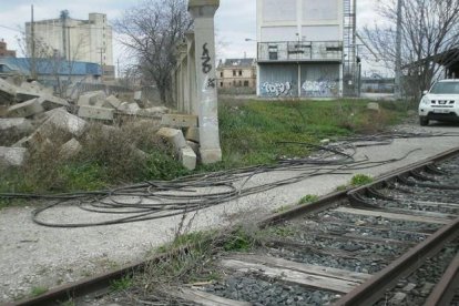 Imagen de archivo de restos de cable de cobre sustraído.