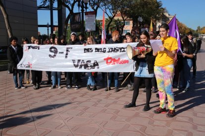 Imatge d'arxiu de la concentració contra la Lomce a Tarragona el 9 de febrer de 2017.