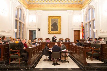 Sesión del pleno ordinario celebrado este lunes en el Ayuntamiento de Reus.