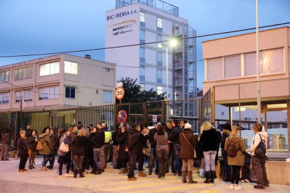 Imatge de dimarts a la tarda, a l'entrada de l'empresa.