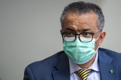 El director general de l'OMS Tedros Adhanom Ghebreyesus en roda de premsa.