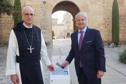 Joaquim Macià ha acompañado a Fra Octavi Vilà, Abad del Monasterio Santa Maria de Poblet