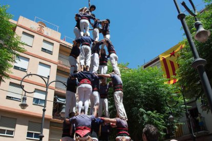 Imatge d'arxiu d'un 5de7 dels Xiquets del Serrallo a la diada de la Verge del Carme.