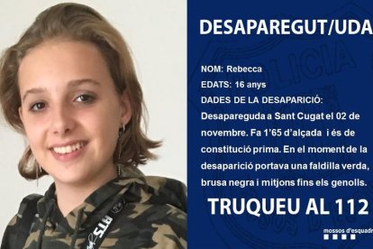 Imagen de la chica facilitada por los Mossos d?Esquadra.