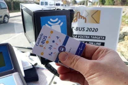 Imatge d'una targeta T-BUS de Cambrils.