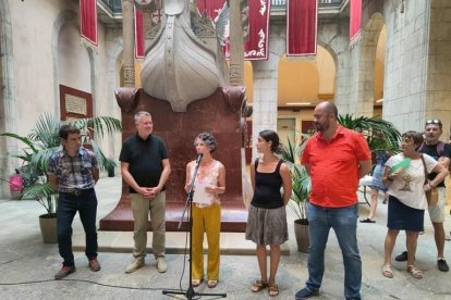 Un moment de l'acte d'inauguració de l'exposició.