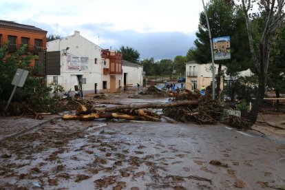 Imatge de les destrosses que van provocar les fortes pluges a Montblanc