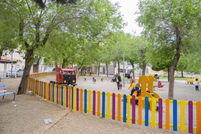 Imatge de la plaça de la Font de Bonavista, on s'instal·laran els aparells d'exercici pròximament.