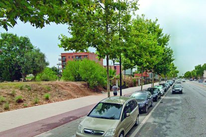 Plànol del nou tram de carril bici de l'avinguda de Salou.