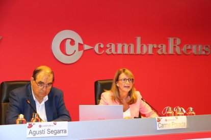 Imatge d'arxiu de la presentació de la Memòria Econòmica de Tarragona a la Cambra de Comerç de Reus.