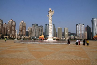 Imatge d'arxiu d'una plaça a la ciutat de Dalian.