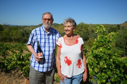 Ramon Solsona amb la prioratina Carme Simó, amb qui va compartir converses.