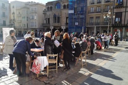 Imagen de la jornada en la plaza Mercadal.