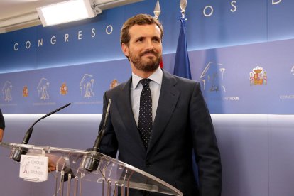 Imagen de archivo del líder del PP, Pablo Casado.