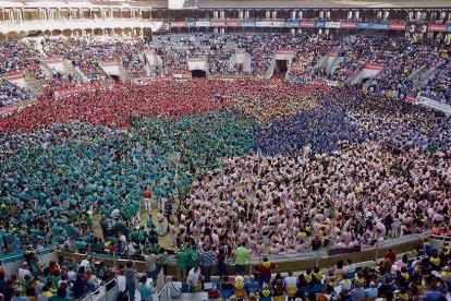 Imatge d'arxiu d'una edició passada del Concurs de Castells.