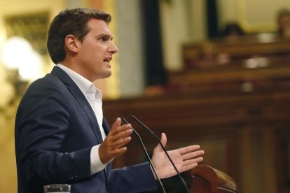 El presidente de Ciudadanos, Albert Rivera, en el Congreso.