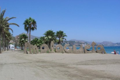 Imagen de la playa de la Malagueta.