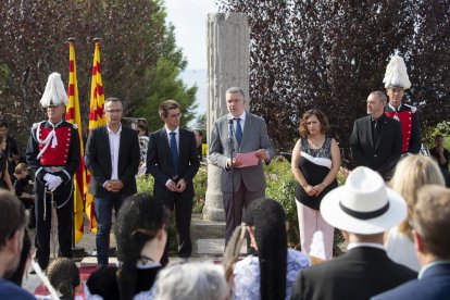 Un moment de la commemoració de la Diada a Tarragona.