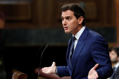 Albert Rivera, durante su intervención.