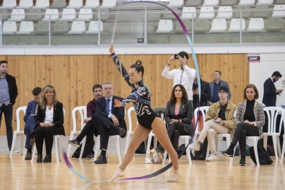 Imatge d'arxiu de l'acte de cessió del Palau d'Esports Catalunya el passat 4 de maig.