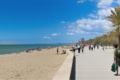 Una imatge d'arxiu de la platja de Calafell.