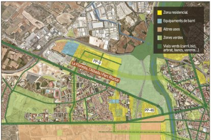 Imatge gràfica del Pla Parcial 9 i altres zones de Ponent, en el marc del futur POUM.