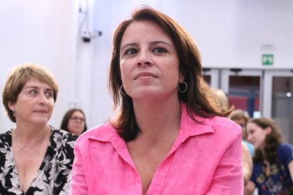 La vicesecretària general del PSOE, Adriana Lastra, en un acte del PSC.