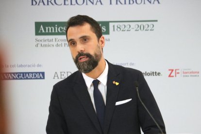 Roger Torrent, conseller d'Empresa i Treball, al col·loqui Barcelona Tribuna.