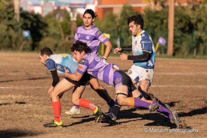 Un jugador dels Voltors, durant el partit del darrer dissabte.