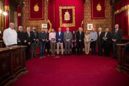 Imatge de l'acte de reconeixement del Gremi de Pagesos de Sant Llorenç i Sant Isidre.